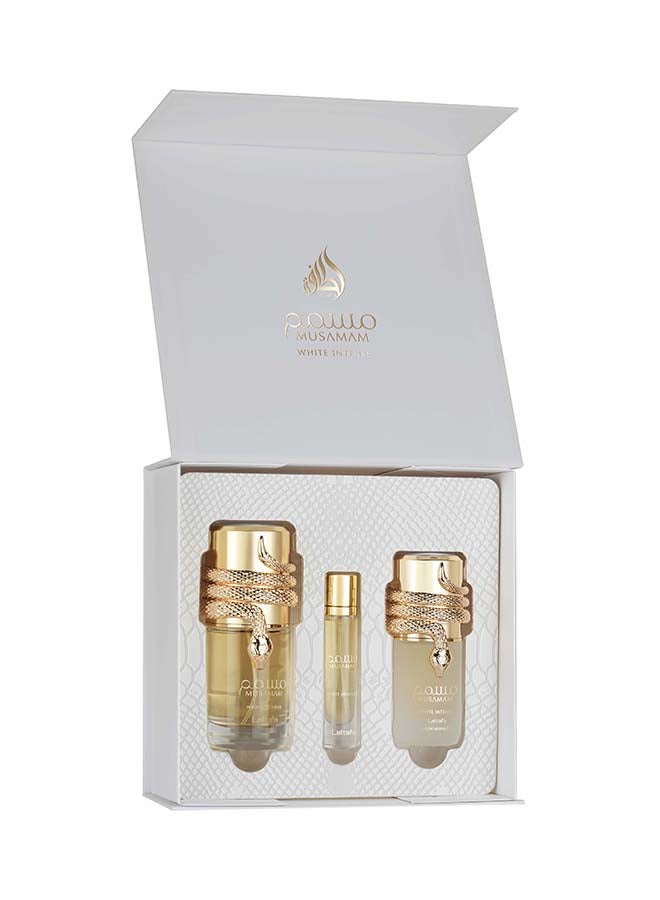 Lattafa Gift Set - Musamam White Intense 100 Ml + 12ml + Hairmist - Image 1